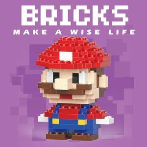 Super Mario model building block puzzle toy micro particle assembly